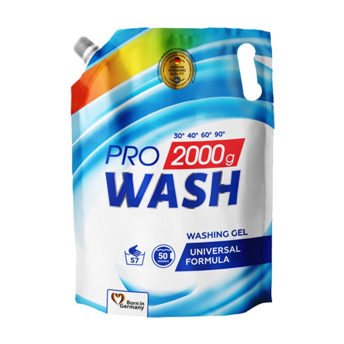 Гель для прання ProWash універсальний, 57 циклів прання, 2 кг (дойпак)